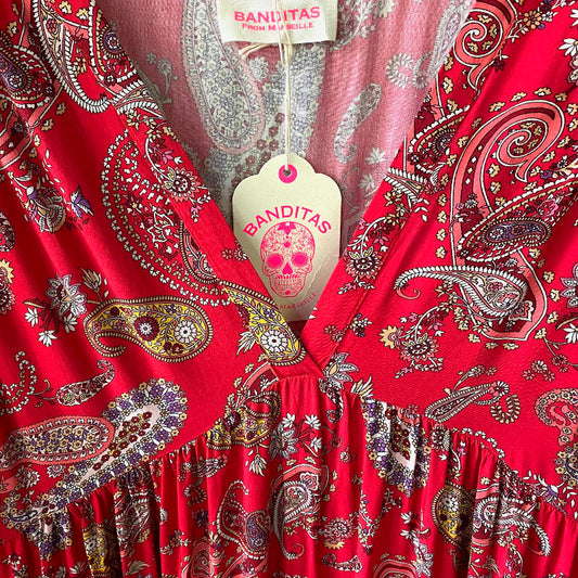Kleid Alina Paisely Rot 2
