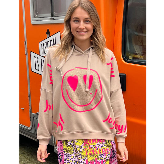 Mg8010 Hoodie Joy Heartface Sand Pink 1.1