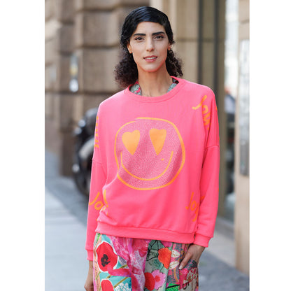 Mg8011 Sweat Joy Heartface Pink Orange 2.1
