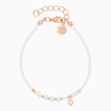 Minimalistic Bracelet White Pearl Rotgold