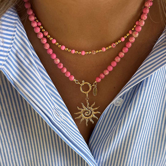 LOVE IBIZA Halskette "JAVEA", hot pink