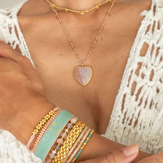 Necklace Rose Heart B