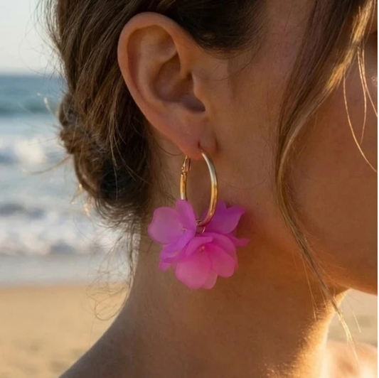 Creolen "BLOSSOM", violet