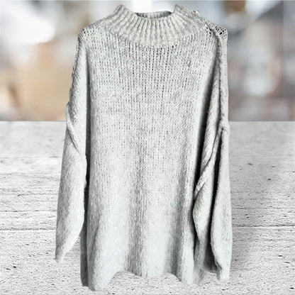 Strickpullover "COZY", hellgrau