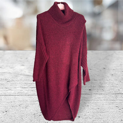 Long Pullover | Strickkleid "KNIT" mit Rollkragen