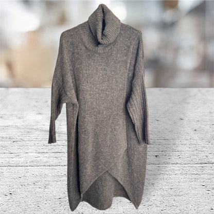 Long Pullover | Strickkleid "KNIT" mit Rollkragen