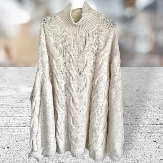Pullover mit Zopfmuster "CABLE", ecru