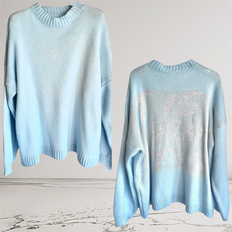 Pullover "IT IS WHAT IT IS", hellblau
