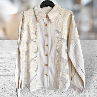 Jeansjacke "SABBIA BLOSSOM", sand