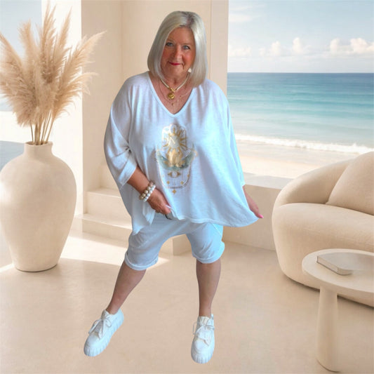 leichter Strickpulli "SOULMATE", weiß