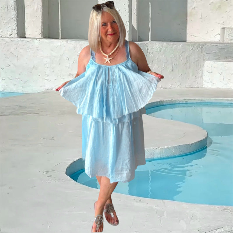 Trägerkleid "KATINKA", hellblau