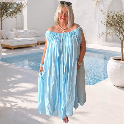 Carmen Maxikleid "PHARAOH", hellblau