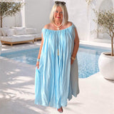 Carmen Maxikleid "PHARAOH", hellblau