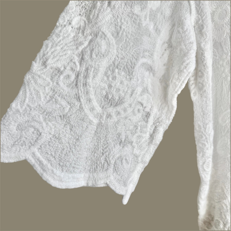 Spitzen Bluse "VINTAGE", creme