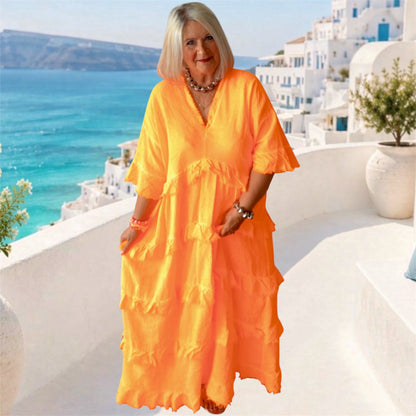 Maxi Kleid "SPIRIT FLY", neonorange (lieferbar ab ca. 26.06.)