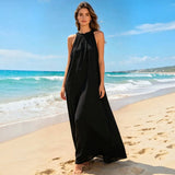 Neckholder Maxi Kleid "LEILA", schwarz