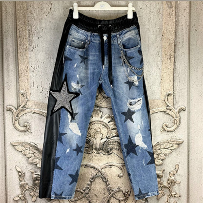 ROSE Jeans "STARS" mit Nieten und Ketten