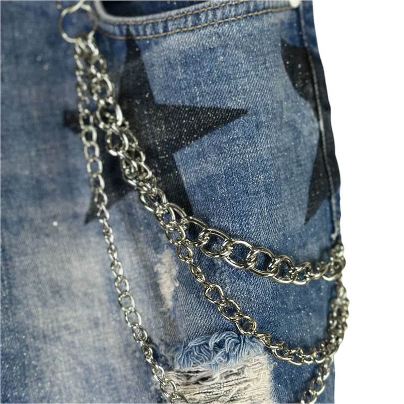 ROSE Jeans "STARS" mit Nieten und Ketten
