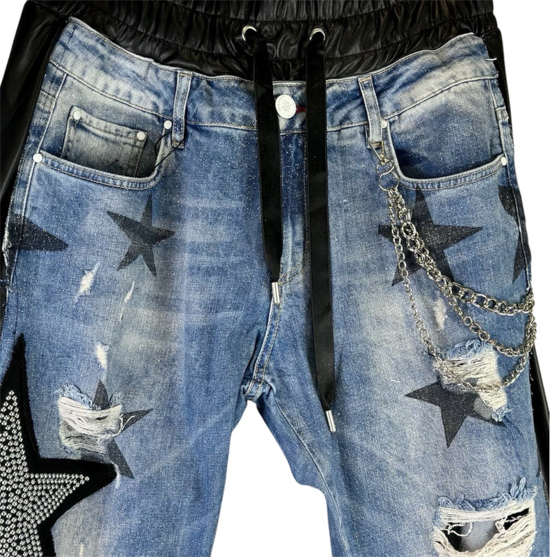 ROSE Jeans "STARS" mit Nieten und Ketten