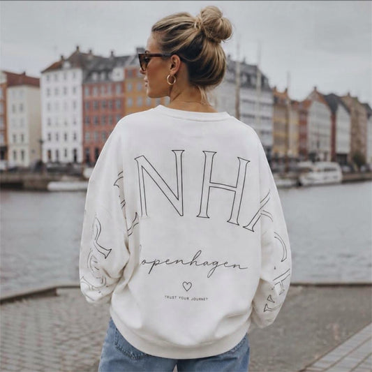 Roundneck Sweater "COPENHAGEN", offwhite