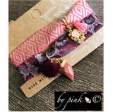 Pink Armband Set Rosa