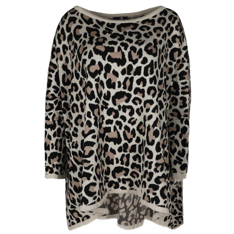 Poncho Pullover Leo Beige