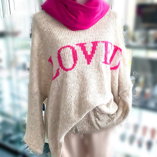 Pulli Loved Ecru