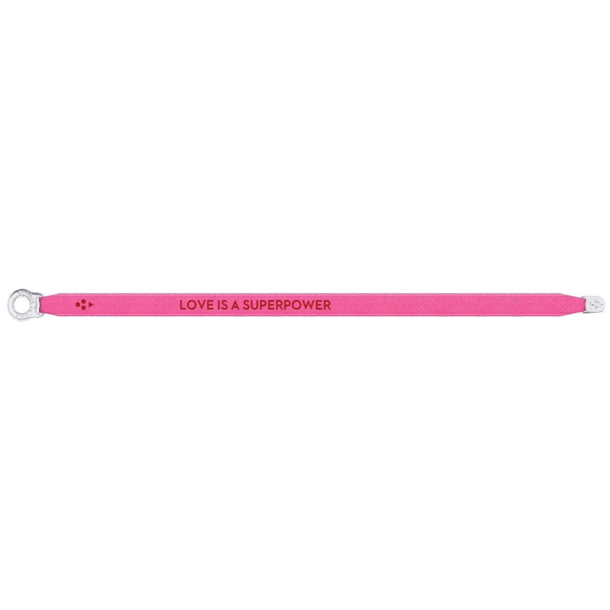 Satin Love Is A Superpower Satin Neon Pink Sttb0149