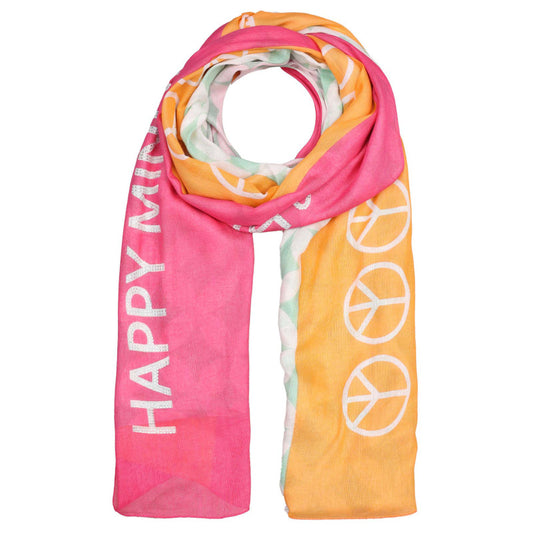 Schal Viskose "sea & Strass" Happy Pink Orange