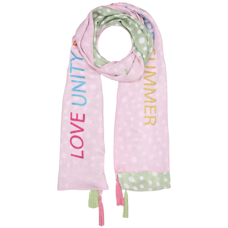 Schal Viskose "sea & Strass" Summer Rosa