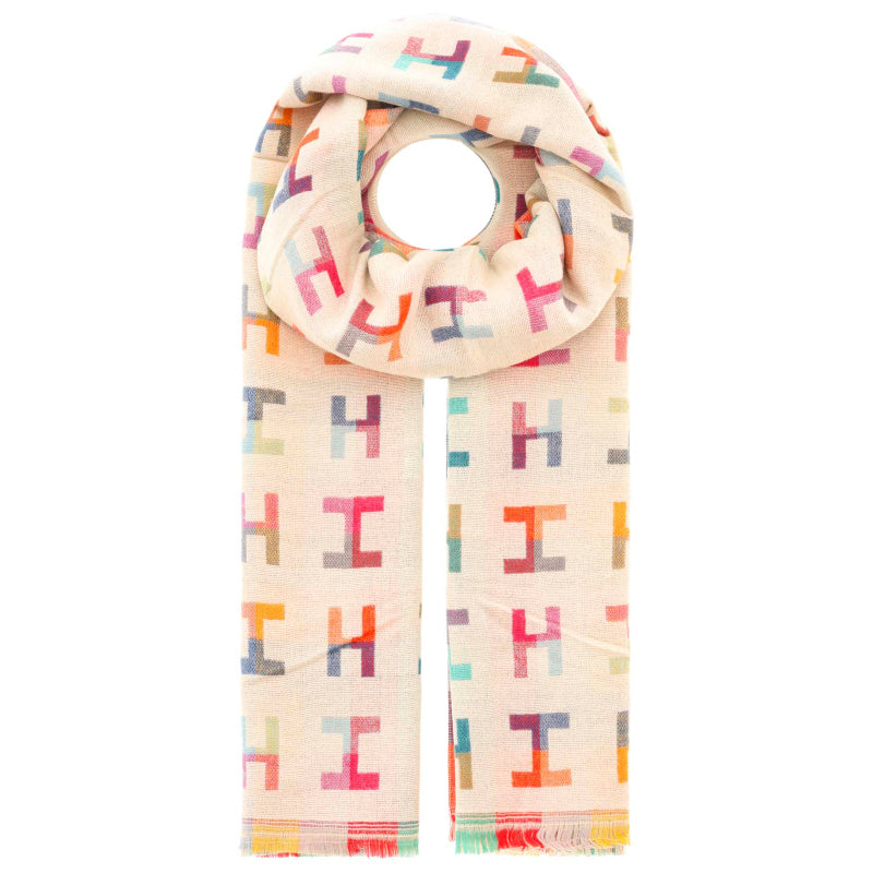 Schal H Musterbunt 4012 Beige