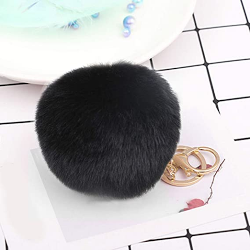 Schlüsselanhänger Bommel Schwarz 3