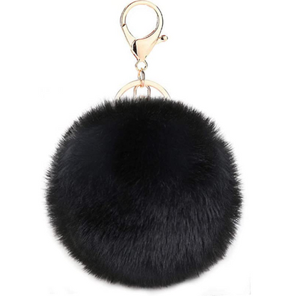 Schlüsselanhänger Bommel Schwarz