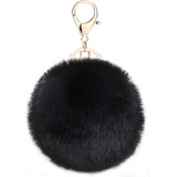 Schlüsselanhänger Bommel Schwarz