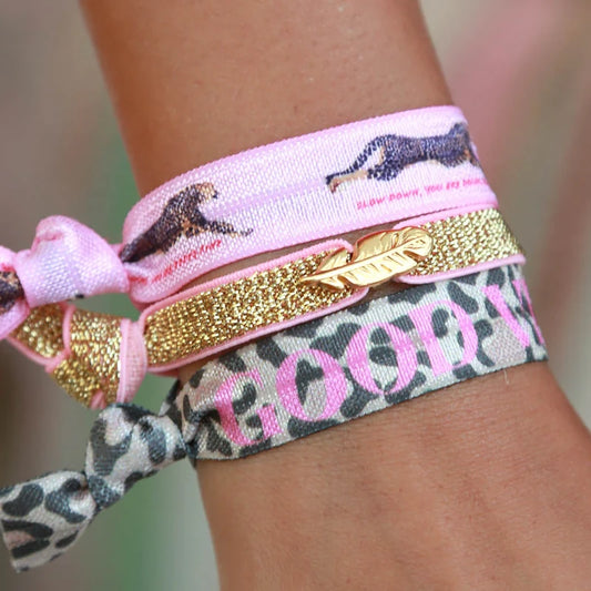 LOVE IBIZA - Elastic Bracelet Set "GOOD VIBES ONLY"