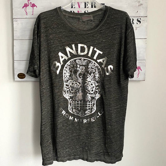 Shirt Skull Grau