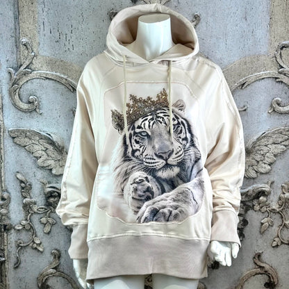 ROSE Hoodie "TIGER KING", beige