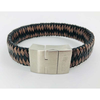 Thomss For Men Lederarmband 2farbig Geflochten Breit 07