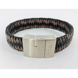 Thomss For Men Lederarmband 2farbig Geflochten Breit 07