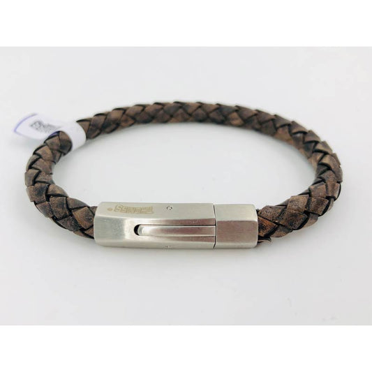 Thomss For Men Lederarmband Brown Geflochten 05
