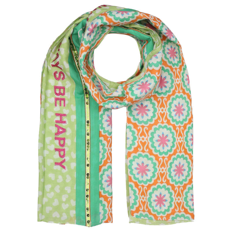 Tuch 3006t 2910 5 Always Be Happy Grün
