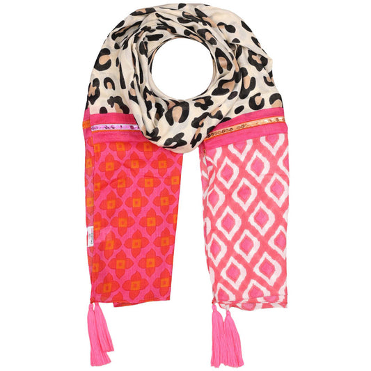 Tuch 3008 1810 4 Baumel Leo Multi Muster Pink