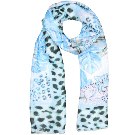 Tuch Fransen Leo&jungle Blau