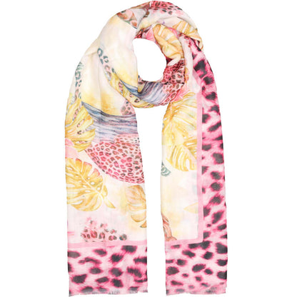 Tuch Fransen Leo&jungle Pink