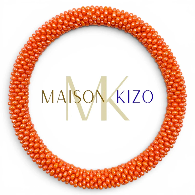 Maison KIZO - nepalesisches Roll-on Armband, korallenorange