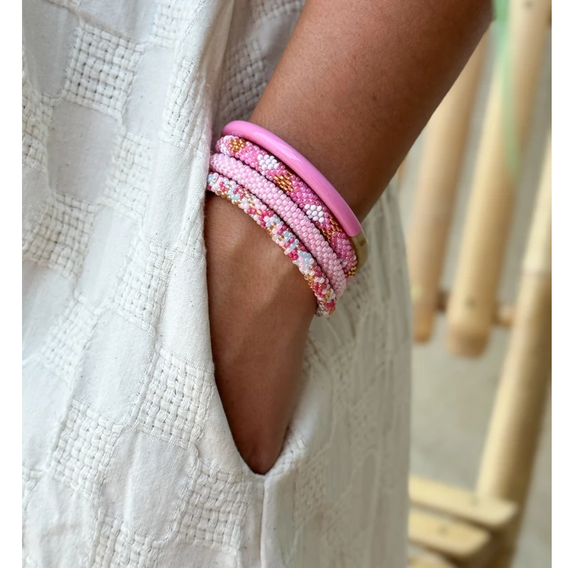 Maison KIZO - nepalesisches Roll-on Armband, rosa