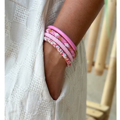 Maison KIZO - nepalesisches Roll-on Armband, rosa
