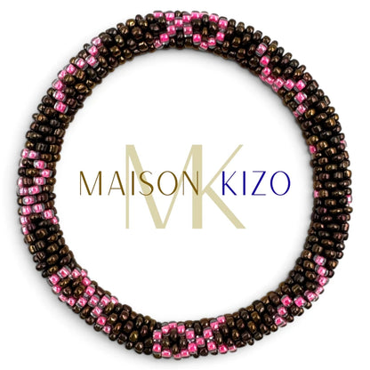 Maison KIZO - Charity Perlenarmband "PINKTOBER", schoko/pink