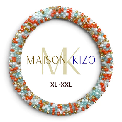 Maison KIZO - nepalesisches Roll-on Armband, orange-multi