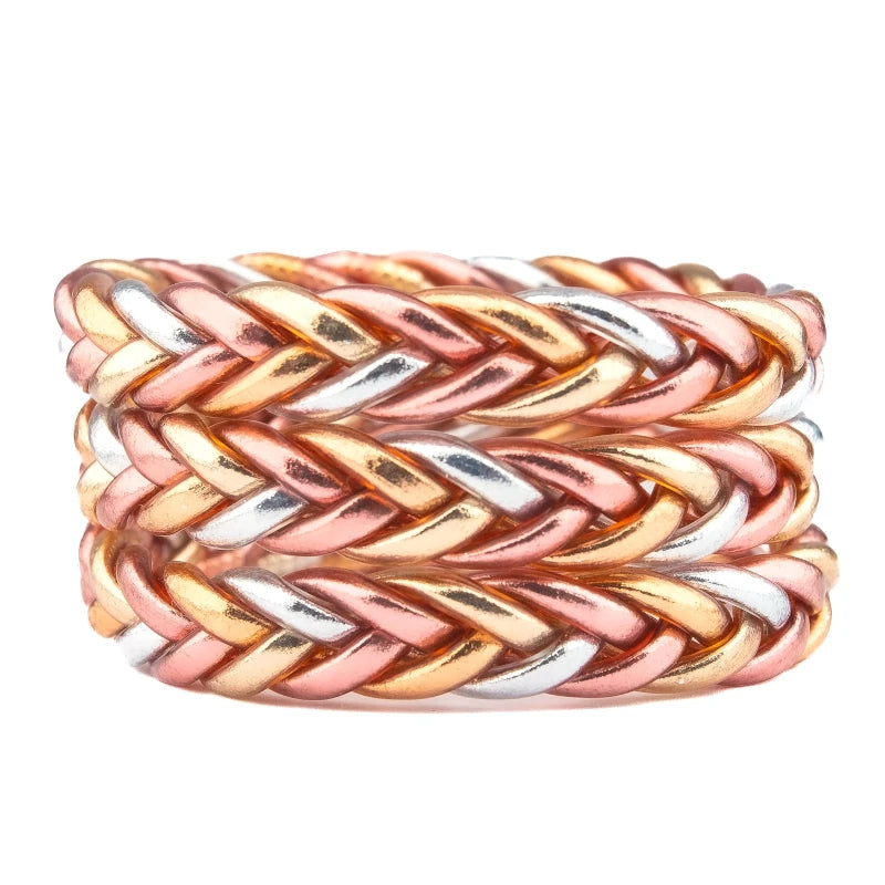 Maison IZEL - Geflochtenes buddhistisches Armband, Gold • Silber • Roségold